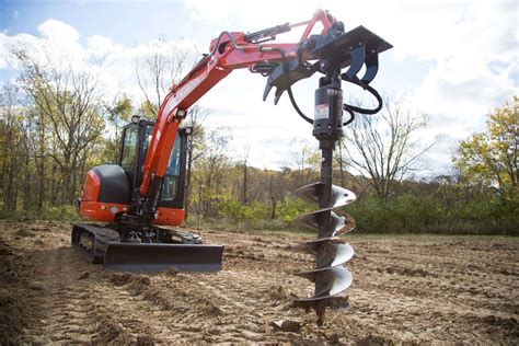 mini excavator auger rental|auger attachment for mini digger.